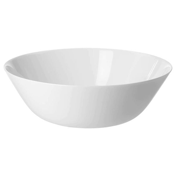 IKEA Tempered Glass Serving Bowl (Pack of 2 Pieces, White, 23 cm)