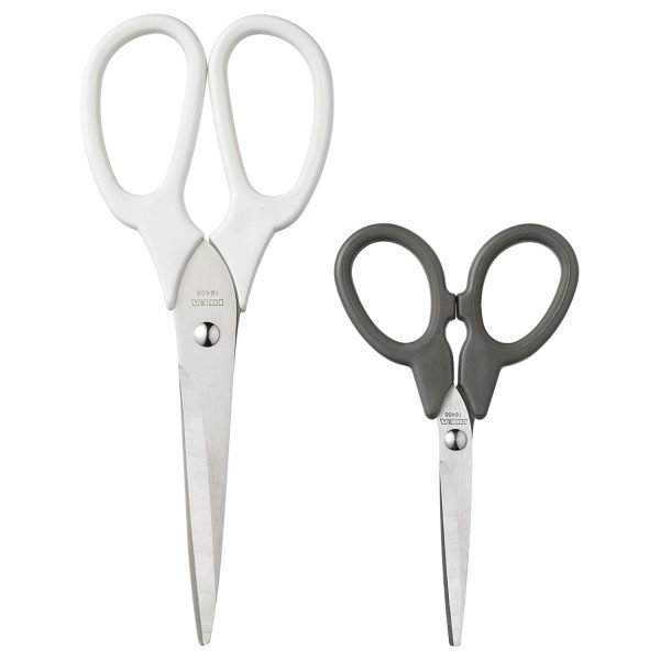 Ikea VARIERA Scissors, Set of 2, Black and Silver