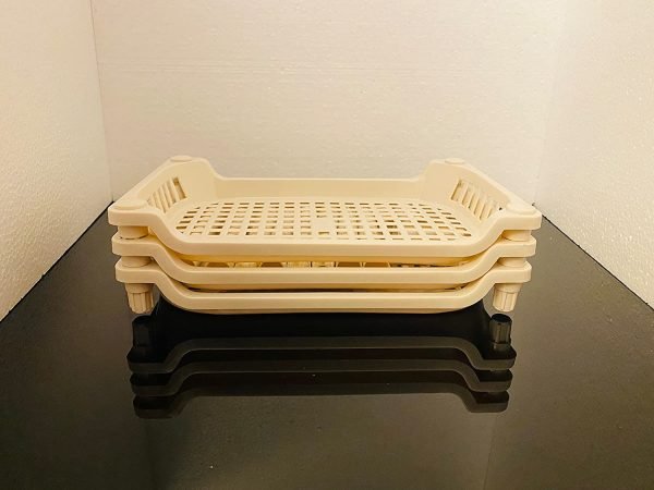 AmoolyaZ 3-Tier Plastic Storage Rack for Kitchen, Laundry Room, Bathroom || Rectangle Shape Shelves || 28cm L x 18cm W x 36cm H || Easily Assembled, Stable and Secure || 1 Piece