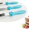 Icing Spatula, Small Baking Spatulas Set with Stainless Steel Blade, Angled Cake Decorating Frosting Spatulas - Set of 3