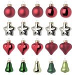 Christmas Decoration Baubles|| Light Weight Glass Baubles|| Mixed Shapes|| 20 Pieces