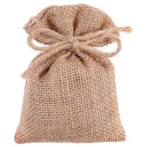 Burlap Gift Bags|| Wedding Hessian Jute Bags|| Linen Jewelry Pouches with Drawstring for Wedding Party, DIY Craft and Christmas|| Natural,5 x 3.5 Inch|| 10 Bags||